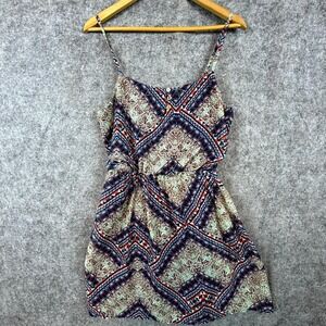 Love Reign Mini Fit & Flare Dress Womens Medium Dark Aztec Summery Picnic